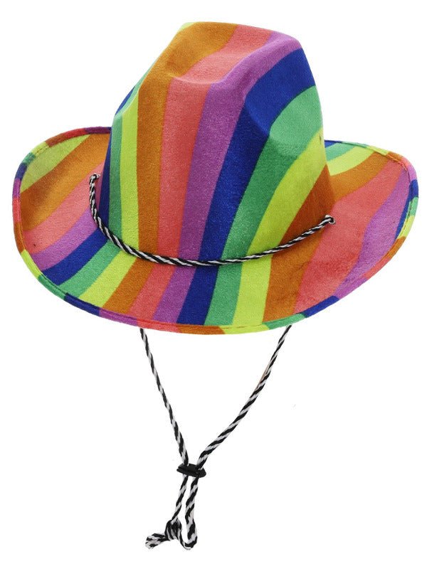 Rainbow Stetson Hat, Multi - Coloured - Adult Weekender