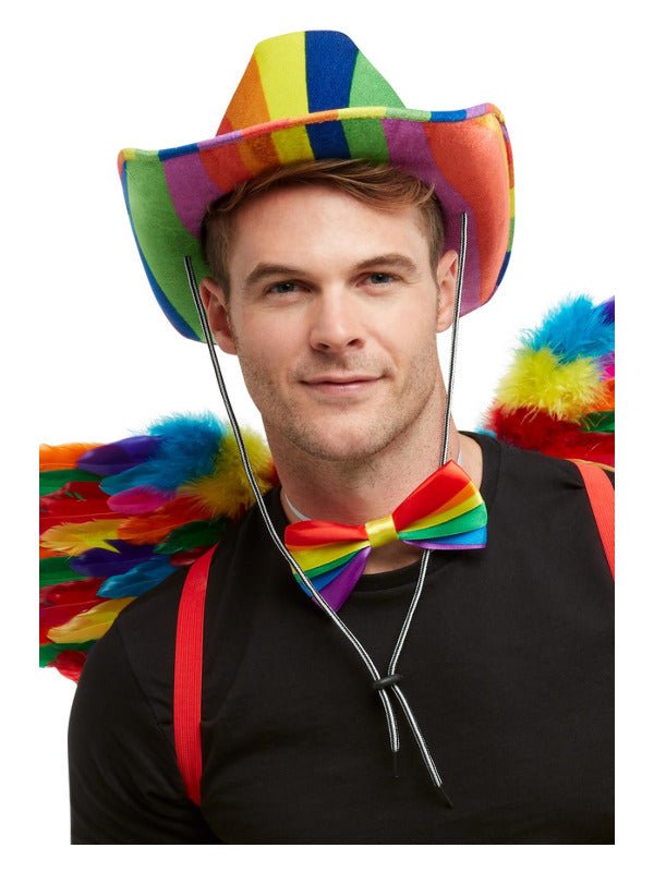 Rainbow Stetson Hat, Multi - Coloured - Adult Weekender