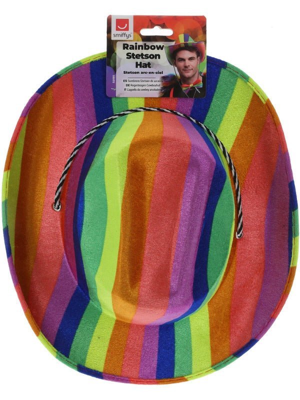 Rainbow Stetson Hat, Multi - Coloured - Adult Weekender