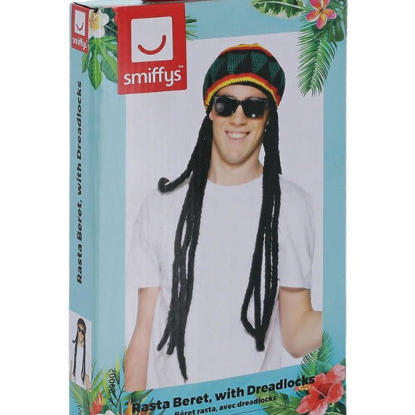 Rasta Beret, Black & Yellow - Adult Weekender