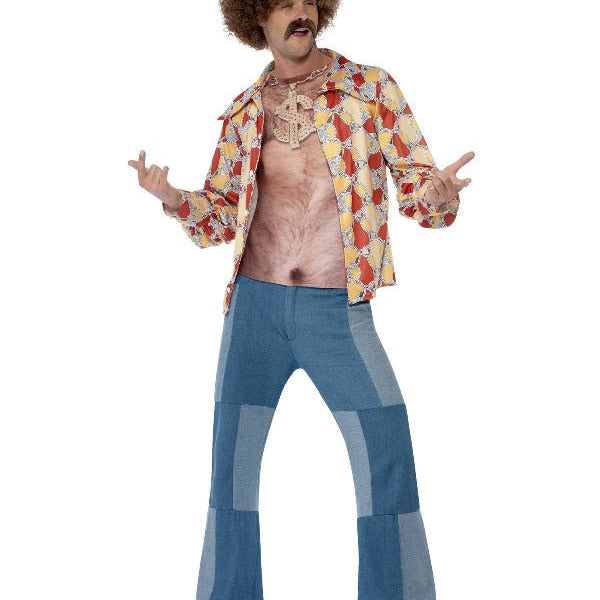 Realistic 70s Hairy Chest, Sleeveless Top, Nude - Adult Weekender