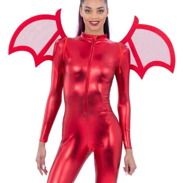 Red Mesh Devil Wings - Adult Weekender