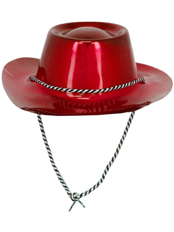 Red Metallic Cowboy Hat - Adult Weekender