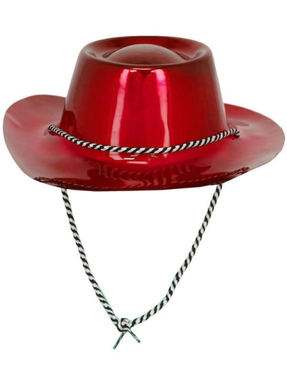 Red Metallic Cowboy Hat - Adult Weekender