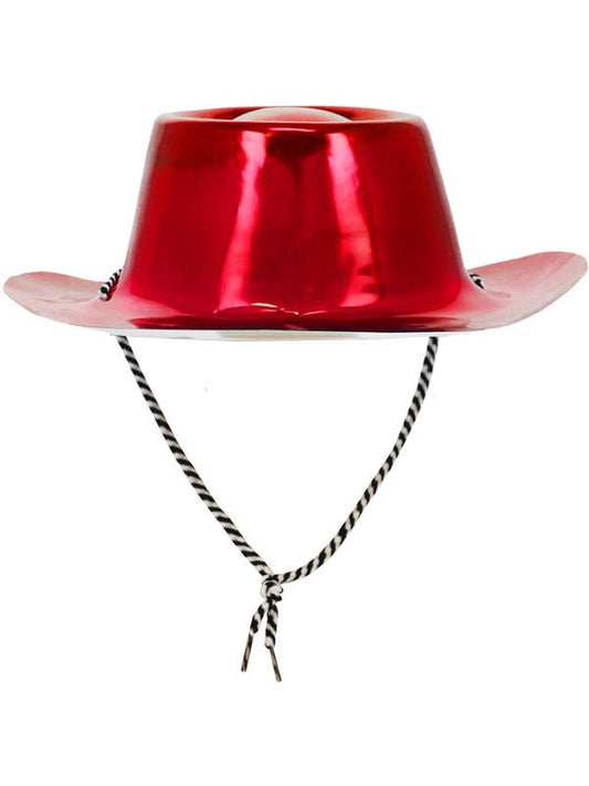 Red Metallic Cowboy Hat - Adult Weekender