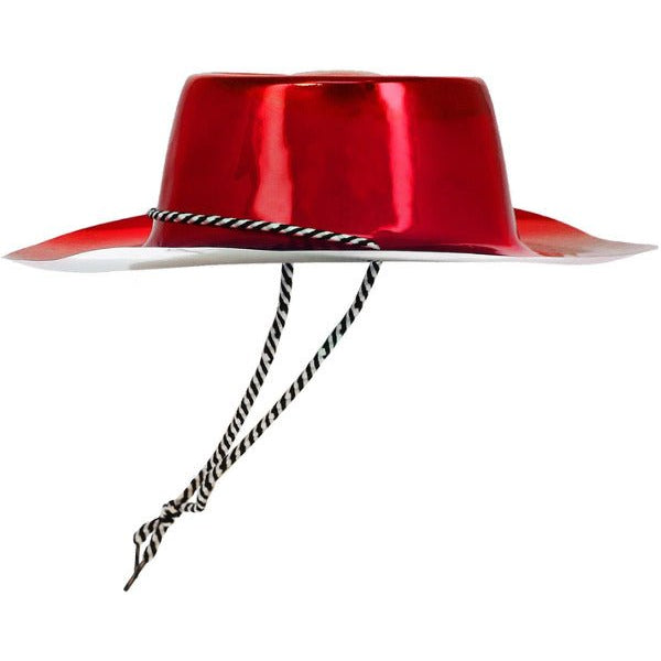 Red Metallic Cowboy Hat - Adult Weekender