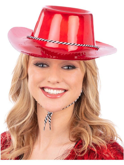 Red Metallic Cowboy Hat - Adult Weekender