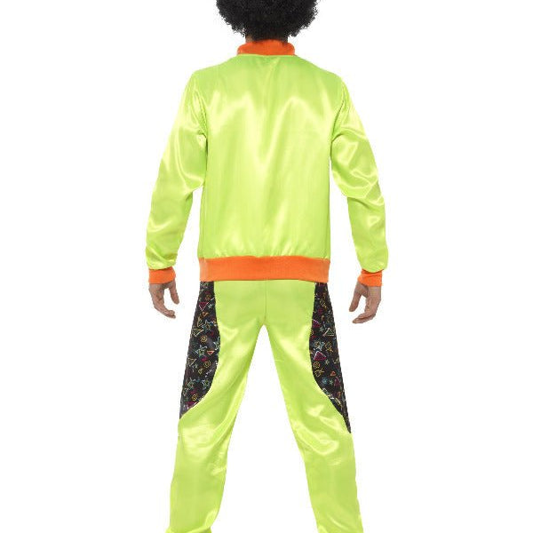 Retro Shell Suit Costume, Mens, Neon Green - Adult Weekender