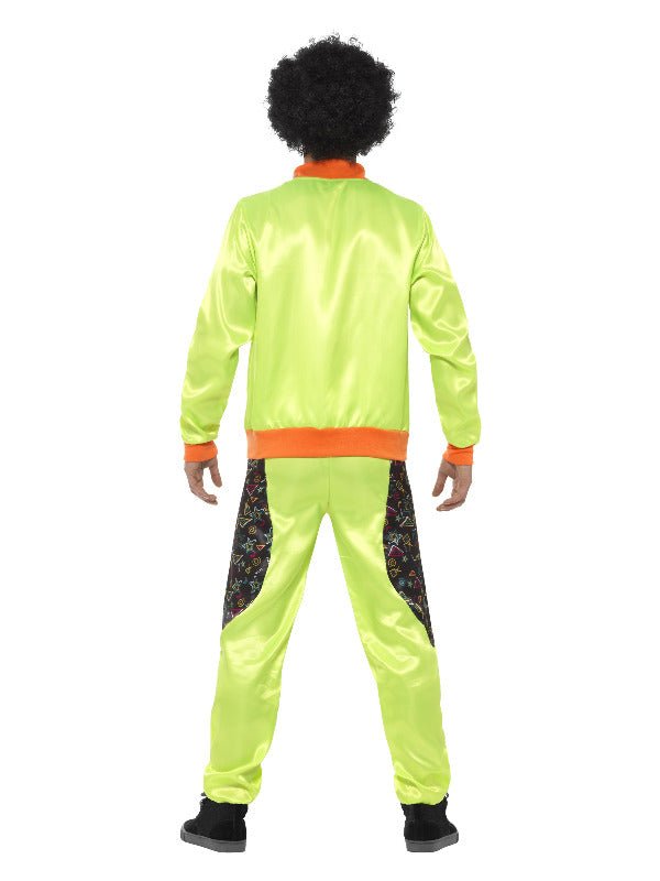 Retro Shell Suit Costume, Mens, Neon Green - Adult Weekender