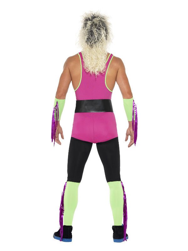 Retro Wrestler Costume, Multi - Coloured - Adult Weekender
