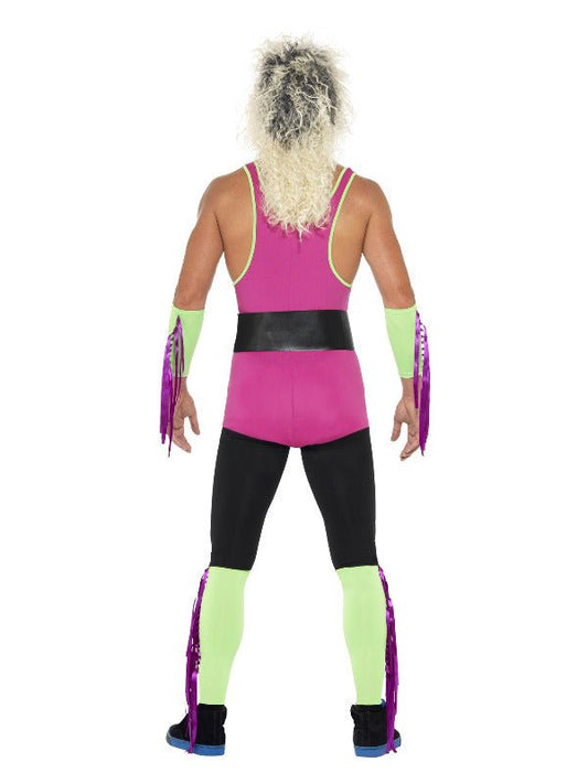 Retro Wrestler Costume, Multi - Coloured - Adult Weekender