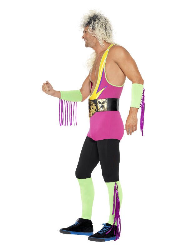 Retro Wrestler Costume, Multi - Coloured - Adult Weekender