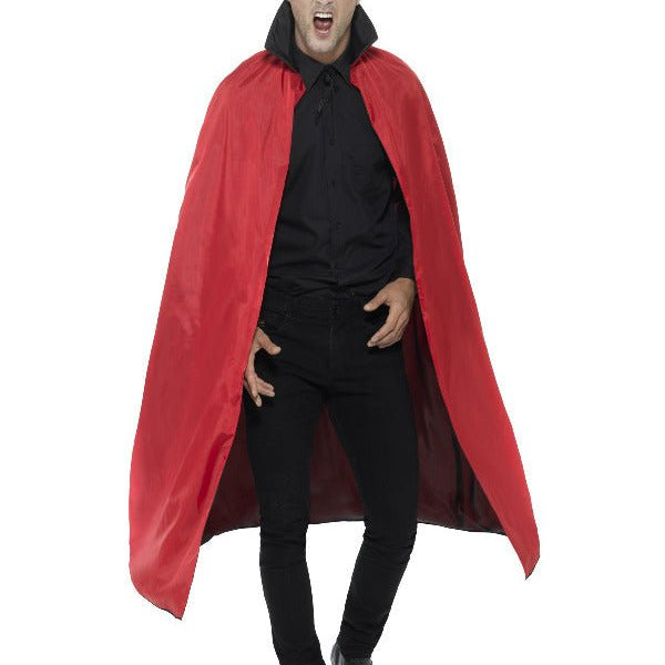 Reversible Vampire Cape, Black & Red - Adult Weekender