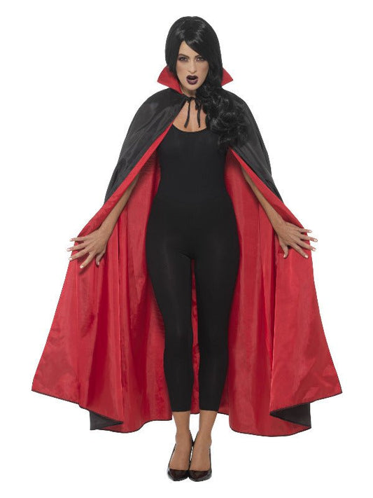 Reversible Vampire Cape, Black &amp; Red - Adult Weekender
