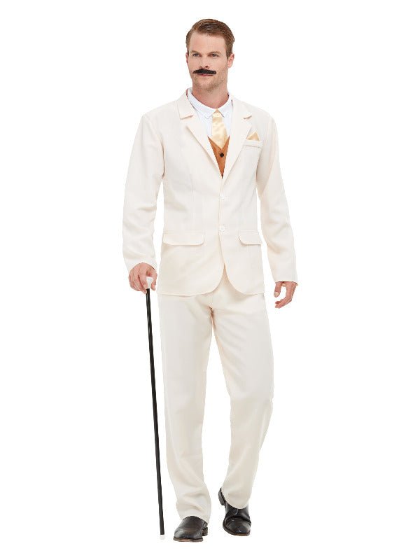 Roaring 20s Gent Costume, White - Adult Weekender