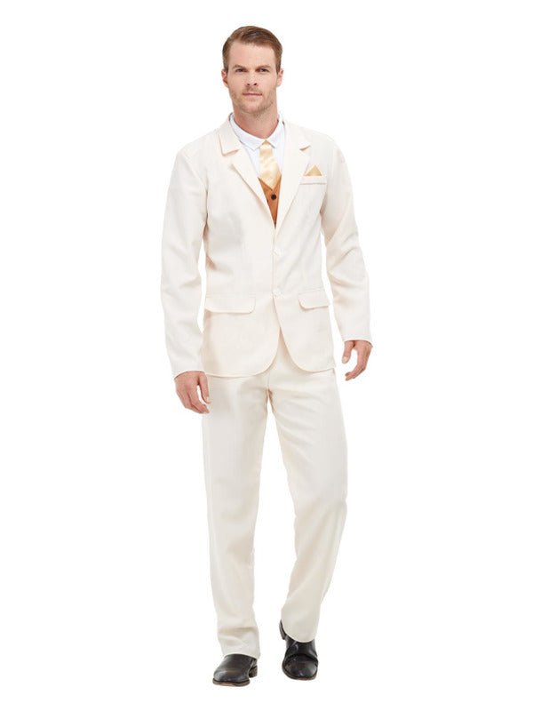 Roaring 20s Gent Costume, White - Adult Weekender