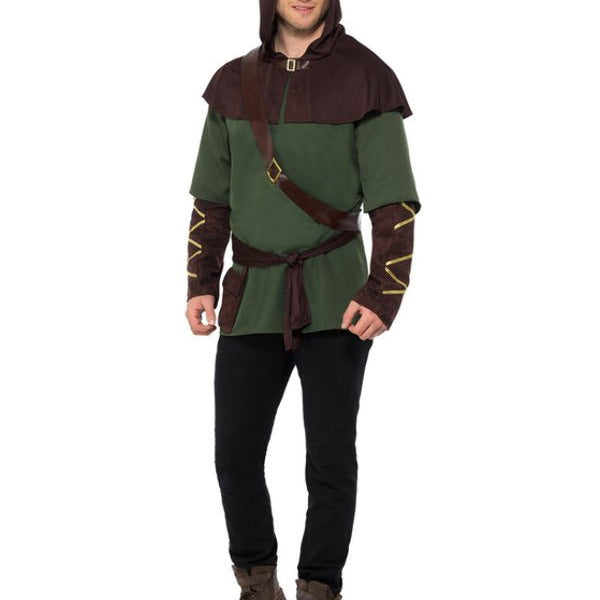 Robin Hood Costume, Green & Brown - Adult Weekender