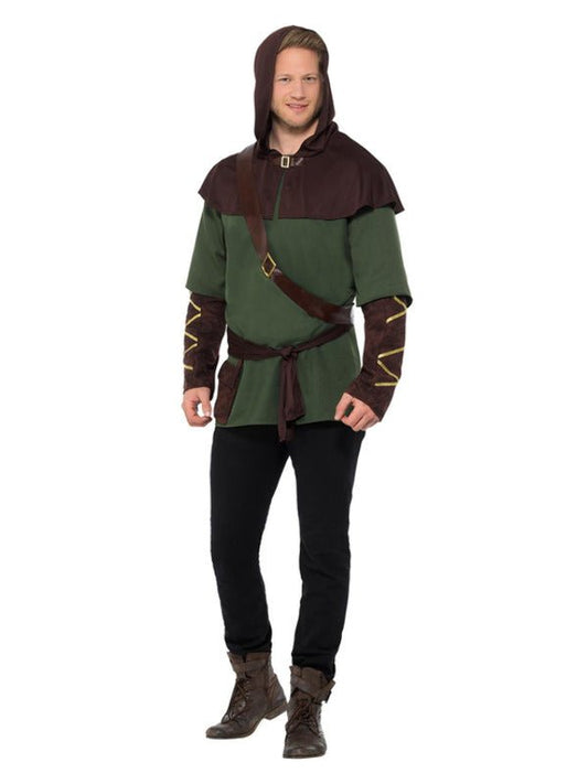 Robin Hood Costume, Green &amp; Brown - Adult Weekender
