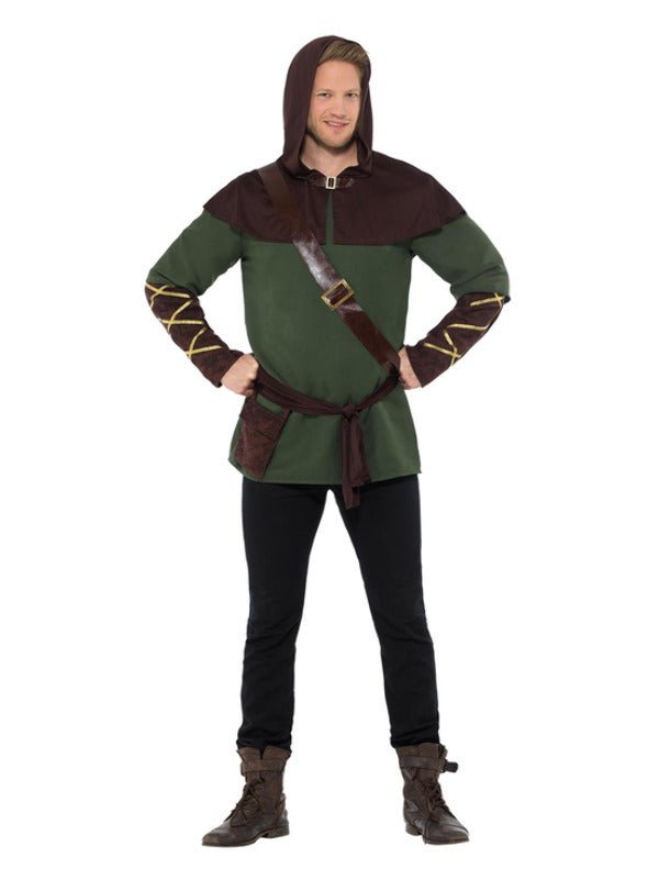 Robin Hood Costume, Green &amp; Brown - Adult Weekender