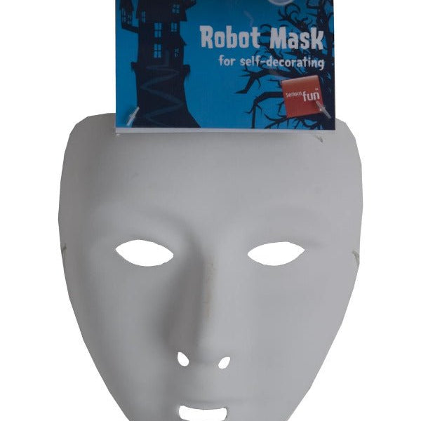 Robot Mask, White - Adult Weekender