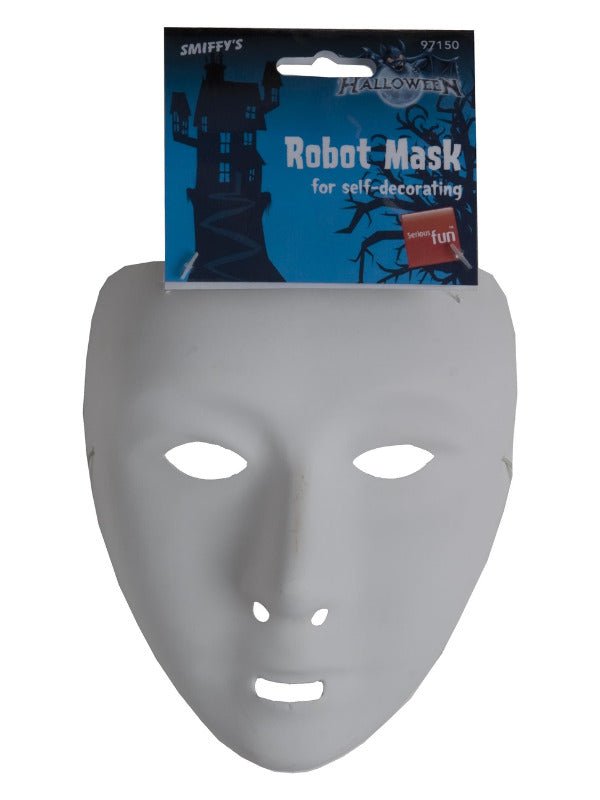 Robot Mask, White - Adult Weekender