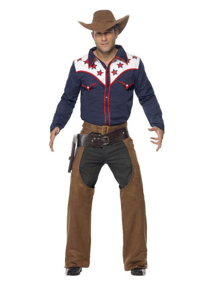 Rodeo Cowboy Costume, Blue - Adult Weekender