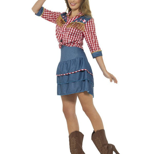Rodeo Doll Costume, Blue - Adult Weekender