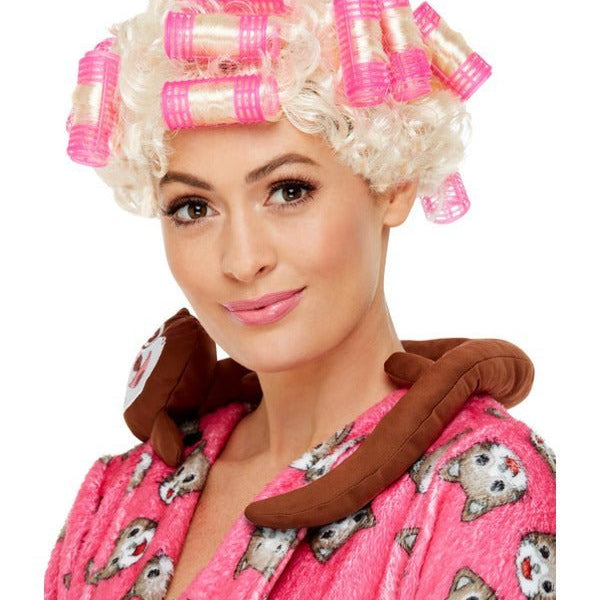Roller Granny Wig, Blonde - Adult Weekender