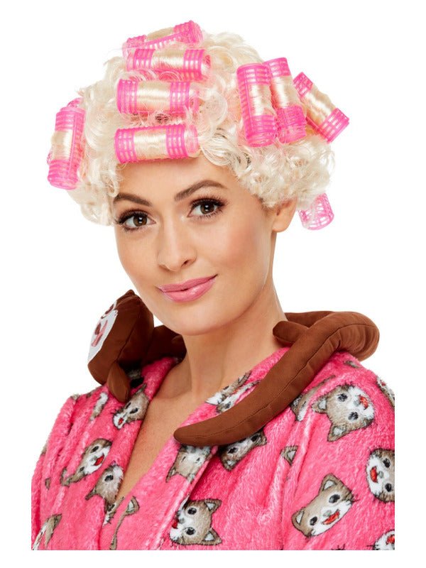 Roller Granny Wig, Blonde - Adult Weekender