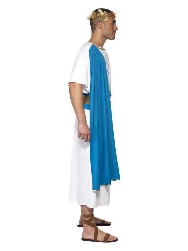 Roman Senator Costume, Blue &amp; White - Adult Weekender