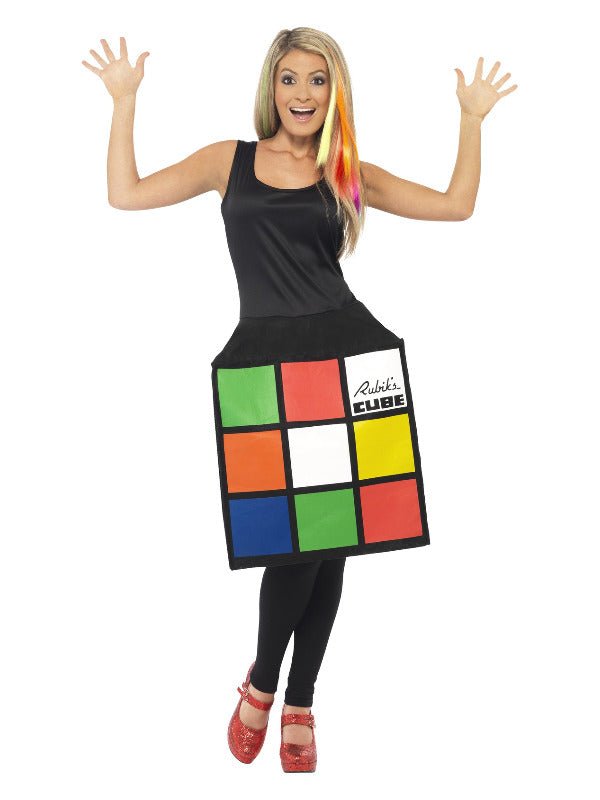 Rubik's Cube Costume, Multi - Coloured - Adult Weekender