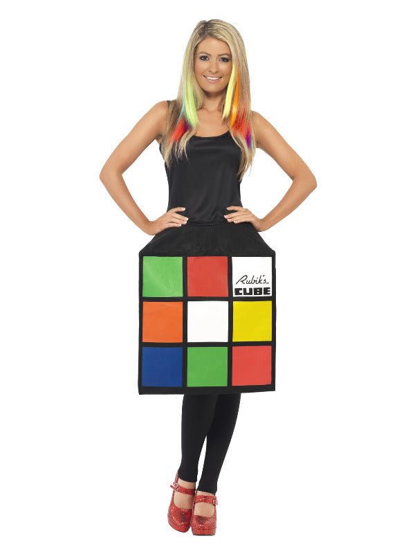 Rubik's Cube Costume, Multi - Coloured - Adult Weekender