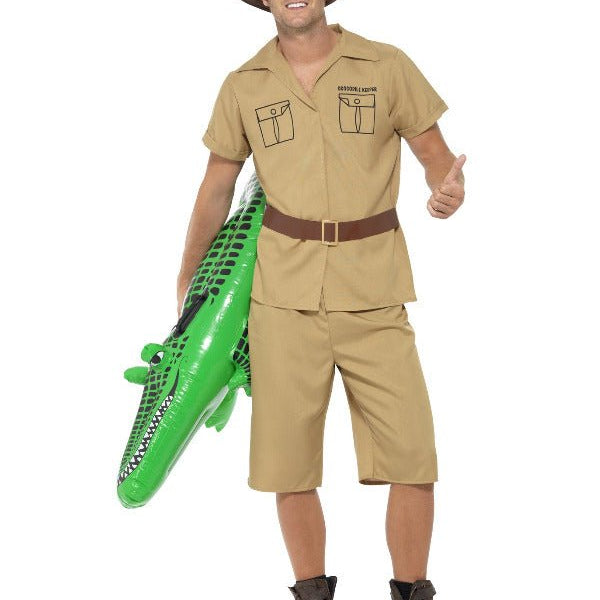 Safari Man Costume, Brown - Adult Weekender