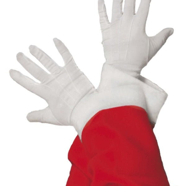 Santa Gloves, White - Adult Weekender