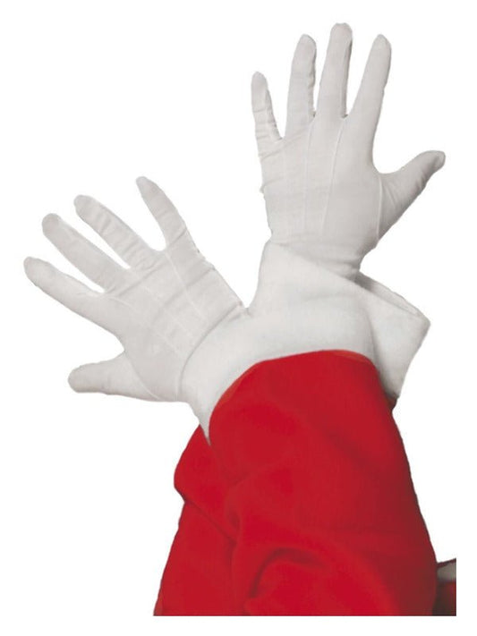Santa Gloves, White - Adult Weekender