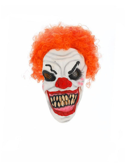 Scary Clown Mask, White &amp; Red - Adult Weekender