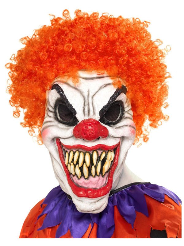 Scary Clown Mask, White &amp; Red - Adult Weekender