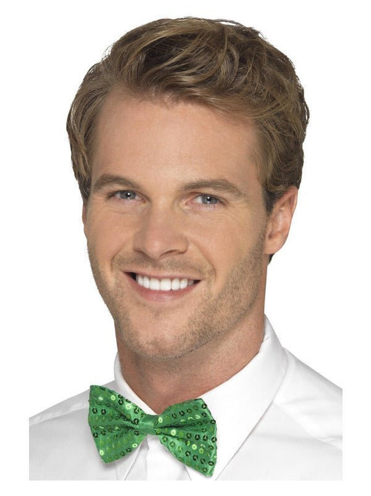 Sequin Bow Tie, Green - Adult Weekender