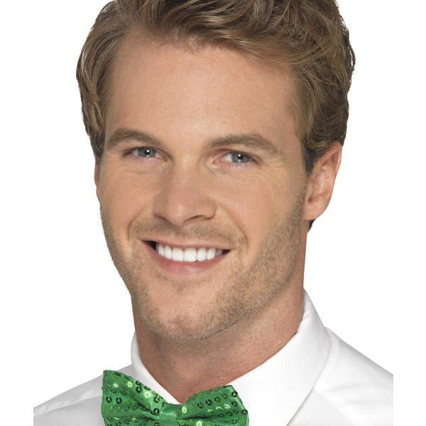 Sequin Bow Tie, Green - Adult Weekender