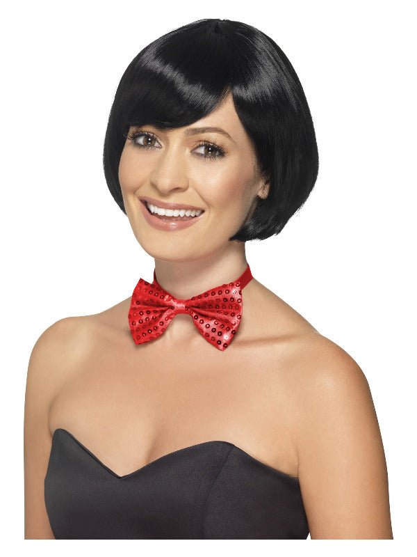 Sequin Bow Tie, Red - Adult Weekender
