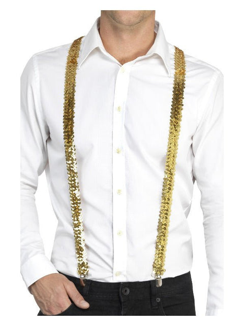 Sequin Braces, Gold - Adult Weekender