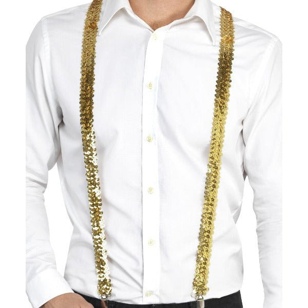 Sequin Braces, Gold - Adult Weekender