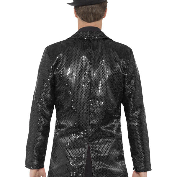 Sequin Jacket, Mens, Black - Adult Weekender