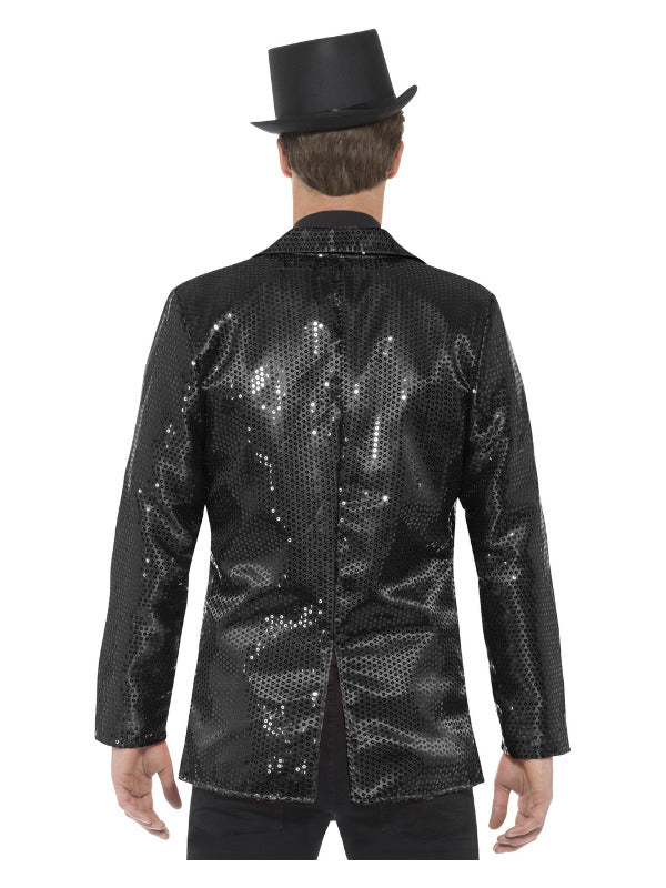 Sequin Jacket, Mens, Black - Adult Weekender