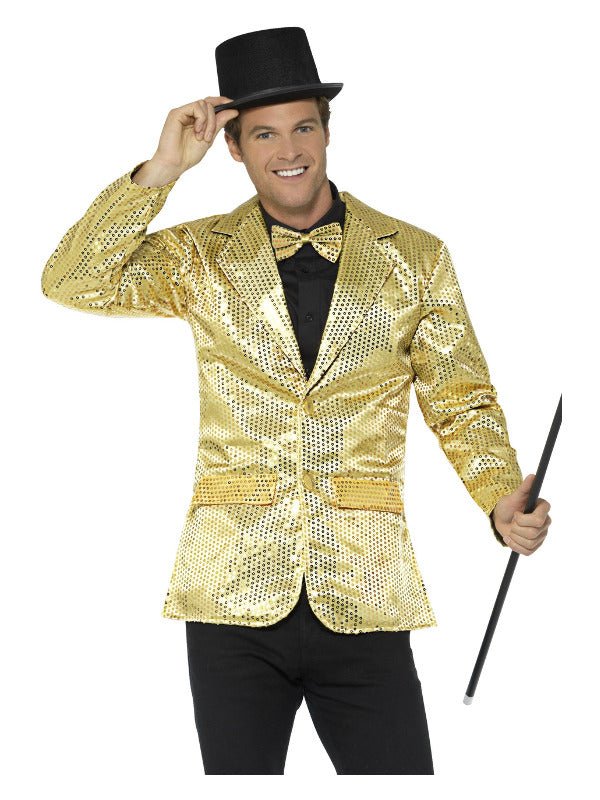 Sequin Jacket, Mens, Gold - Adult Weekender