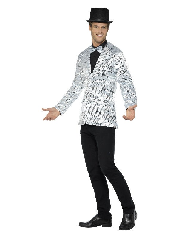 Sequin Jacket, Mens, Silver - Adult Weekender