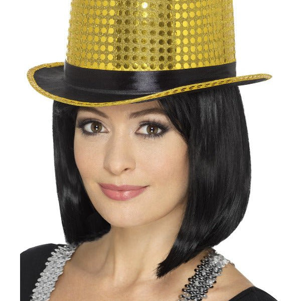 Sequin Top Hat, Gold - Adult Weekender