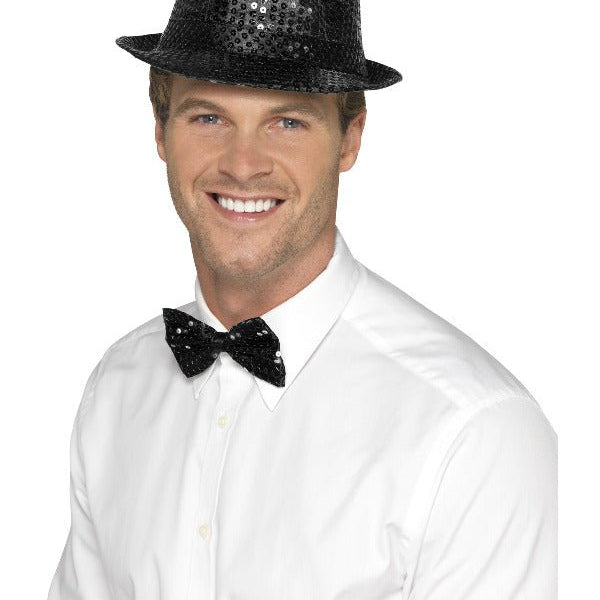 Sequin Trilby Hat, Black - Adult Weekender