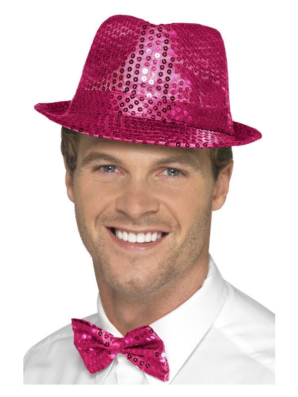 Sequin Trilby Hat, Pink - Adult Weekender