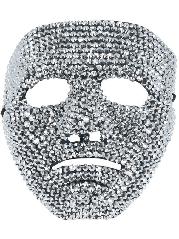 Silver Jewelled Robot Mask - Adult Weekender